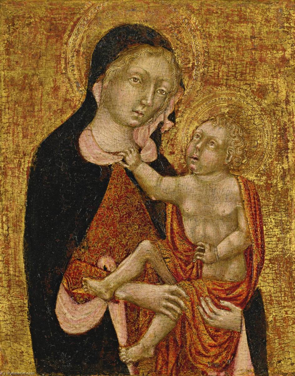 Wikioo.org - The Encyclopedia of Fine Arts - Painting, Artwork by Giovanni Di Paolo Di Grazia - Madonna and Child