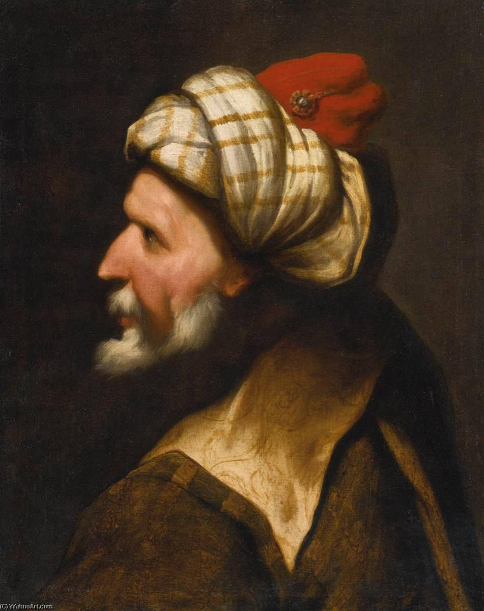 Wikioo.org - The Encyclopedia of Fine Arts - Painting, Artwork by Detto Pietro Della Vecchia Pietro Muttoni - Profile of a Barbary Pirate