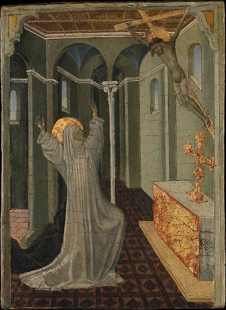 Wikioo.org - The Encyclopedia of Fine Arts - Painting, Artwork by Giovanni Di Paolo Di Grazia - Saint Catherine of Siena Receiving the Stigmata