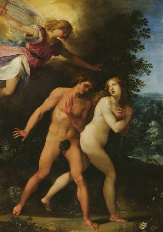 WikiOO.org - Encyclopedia of Fine Arts - Målning, konstverk Guiseppe Cesari Dit Le Cavalier D'arpin - The Expulsion from Paradise