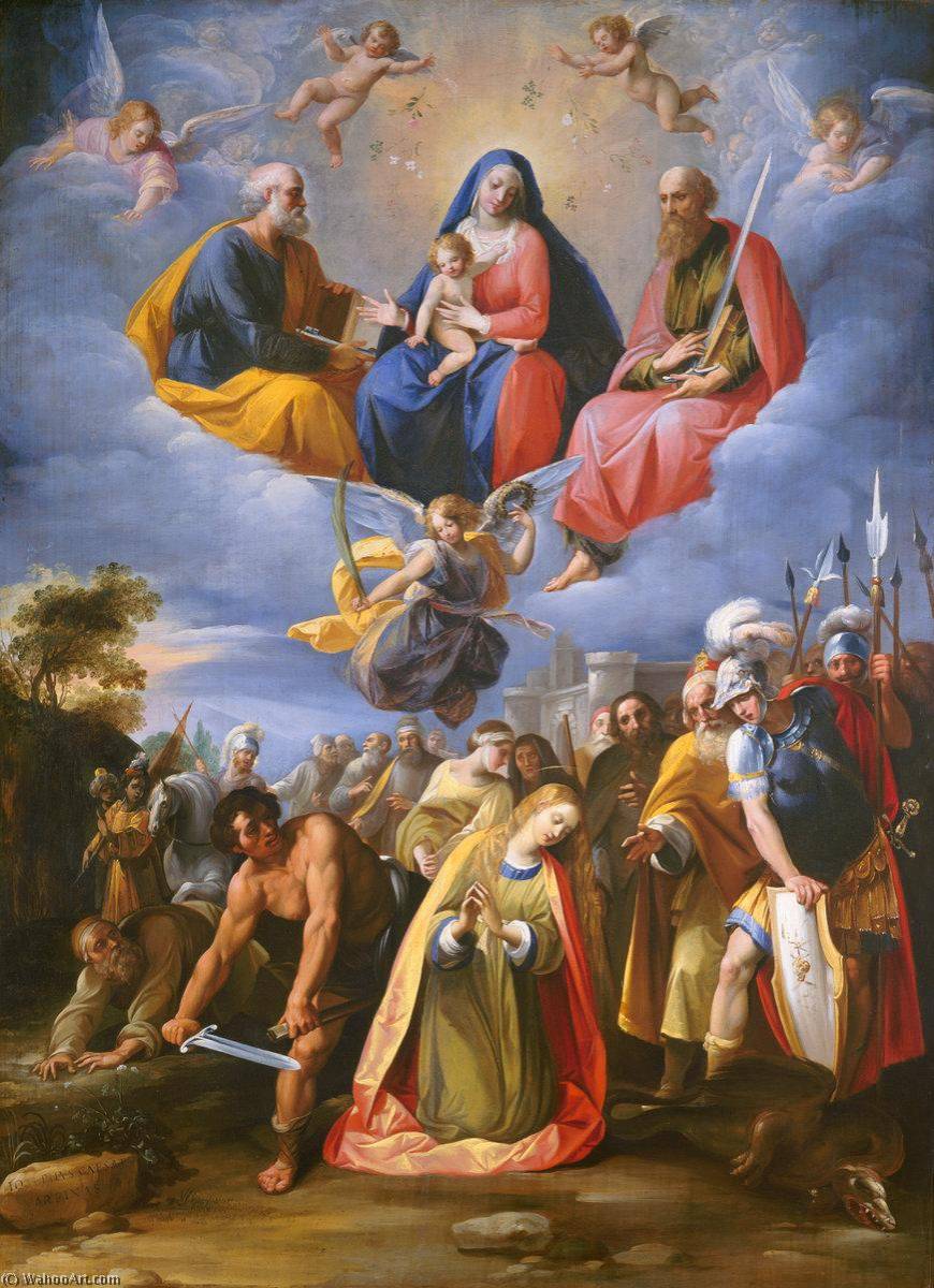 Wikioo.org – La Enciclopedia de las Bellas Artes - Pintura, Obras de arte de Guiseppe Cesari Dit Le Cavalier D'arpin - el martirio de Santa Elizabeth