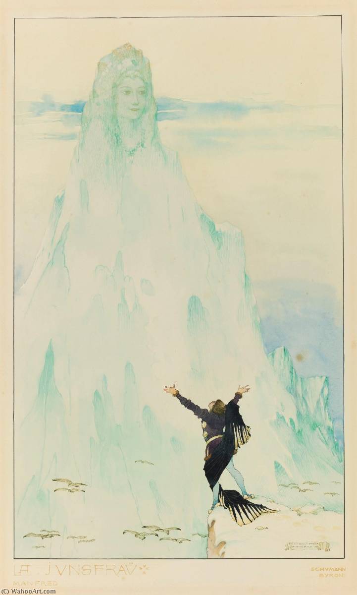 Wikioo.org - The Encyclopedia of Fine Arts - Painting, Artwork by Gustav Adolf Mossa - La Jungfrau