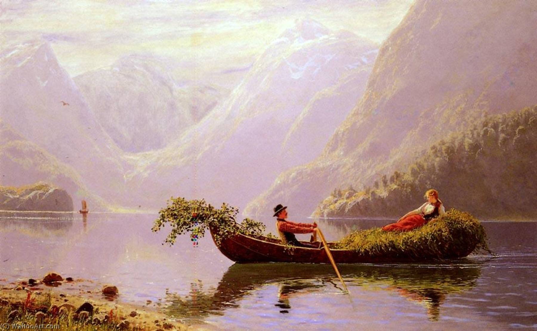 Wikioo.org - The Encyclopedia of Fine Arts - Painting, Artwork by Hans Andreas Dahl - The Fjord