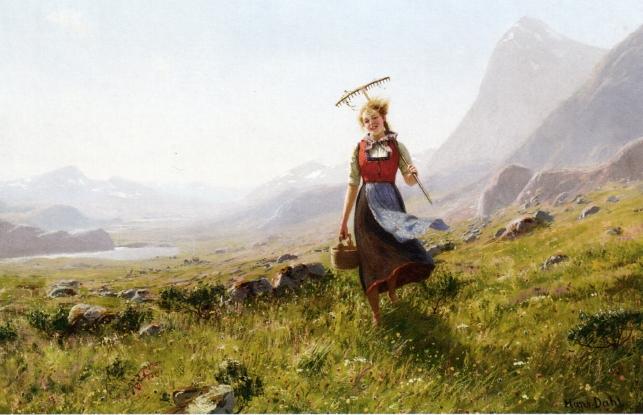 Wikioo.org - The Encyclopedia of Fine Arts - Painting, Artwork by Hans Andreas Dahl - In the Mountains