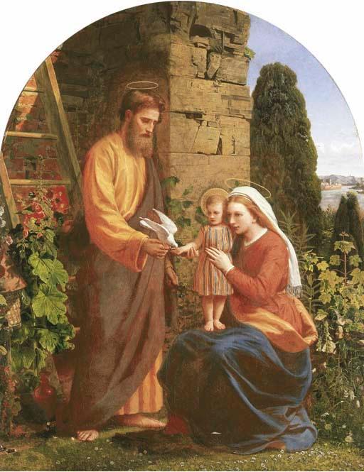 Wikioo.org - The Encyclopedia of Fine Arts - Painting, Artwork by James Collinson - The Holy Family