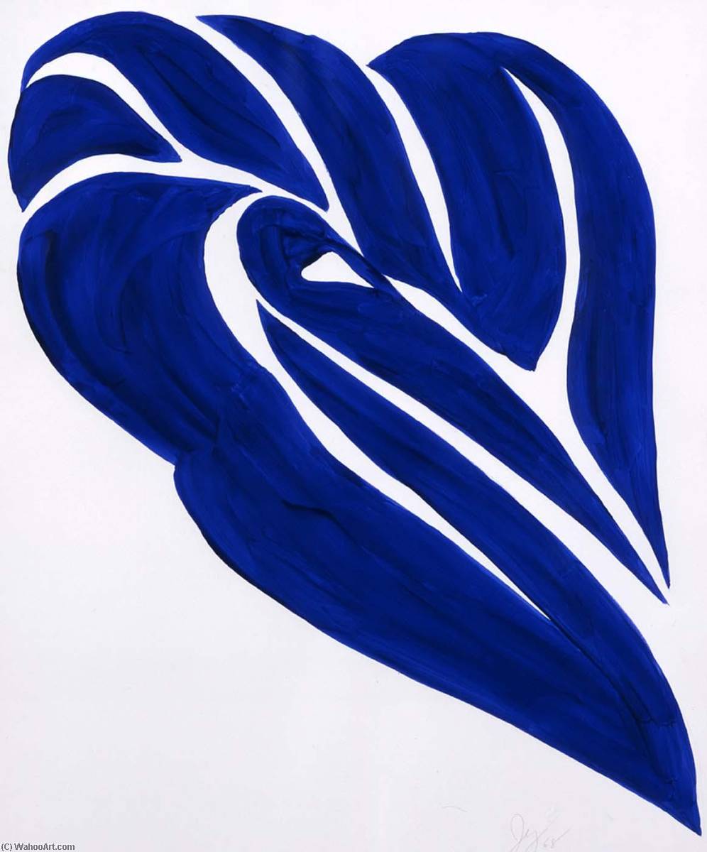 WikiOO.org - Encyclopedia of Fine Arts - Maľba, Artwork Jack Youngerman - Blue Palm Leaf
