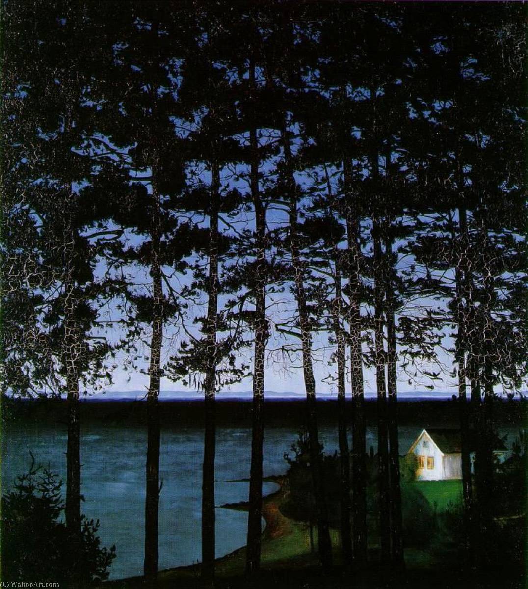 Wikioo.org - The Encyclopedia of Fine Arts - Painting, Artwork by Harald Oskar Sohlberg - Fiskerens stue