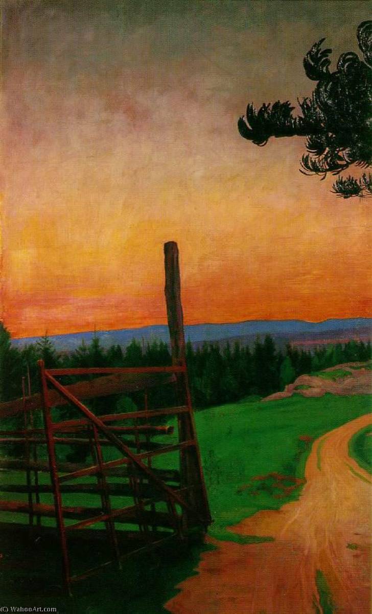 WikiOO.org - Encyclopedia of Fine Arts - Maalaus, taideteos Harald Oskar Sohlberg - Country Road