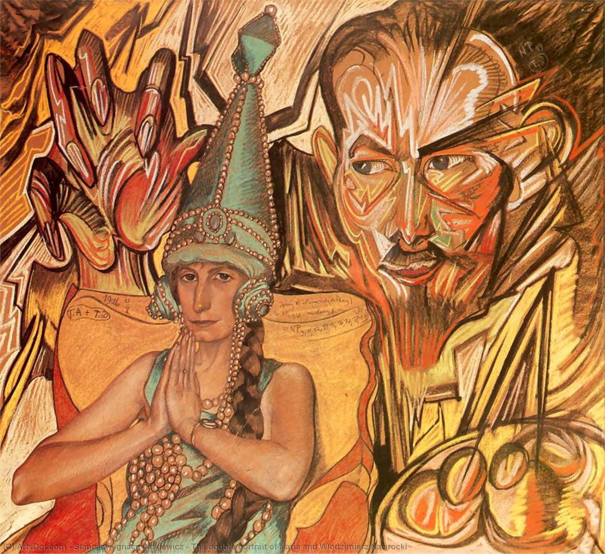 WikiOO.org - Enciklopedija dailės - Tapyba, meno kuriniai Stanislaw Ignacy Witkiewicz - The double portrait of Maria and Wlodzimierz Nawrocki