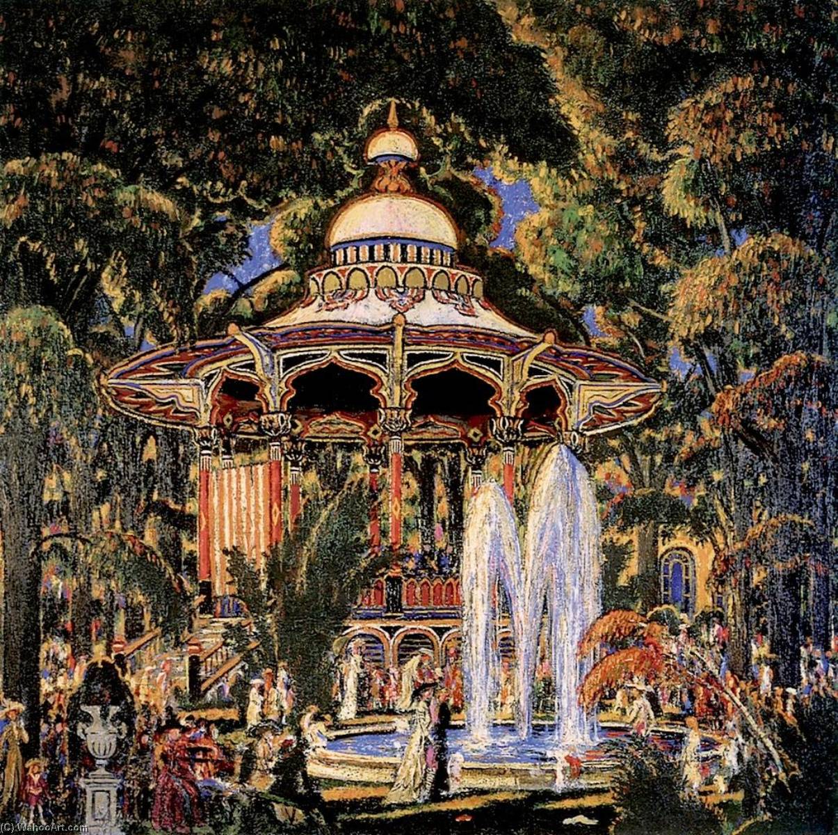 Wikioo.org - The Encyclopedia of Fine Arts - Painting, Artwork by Middleton Manigault - Gazebo in Central Park