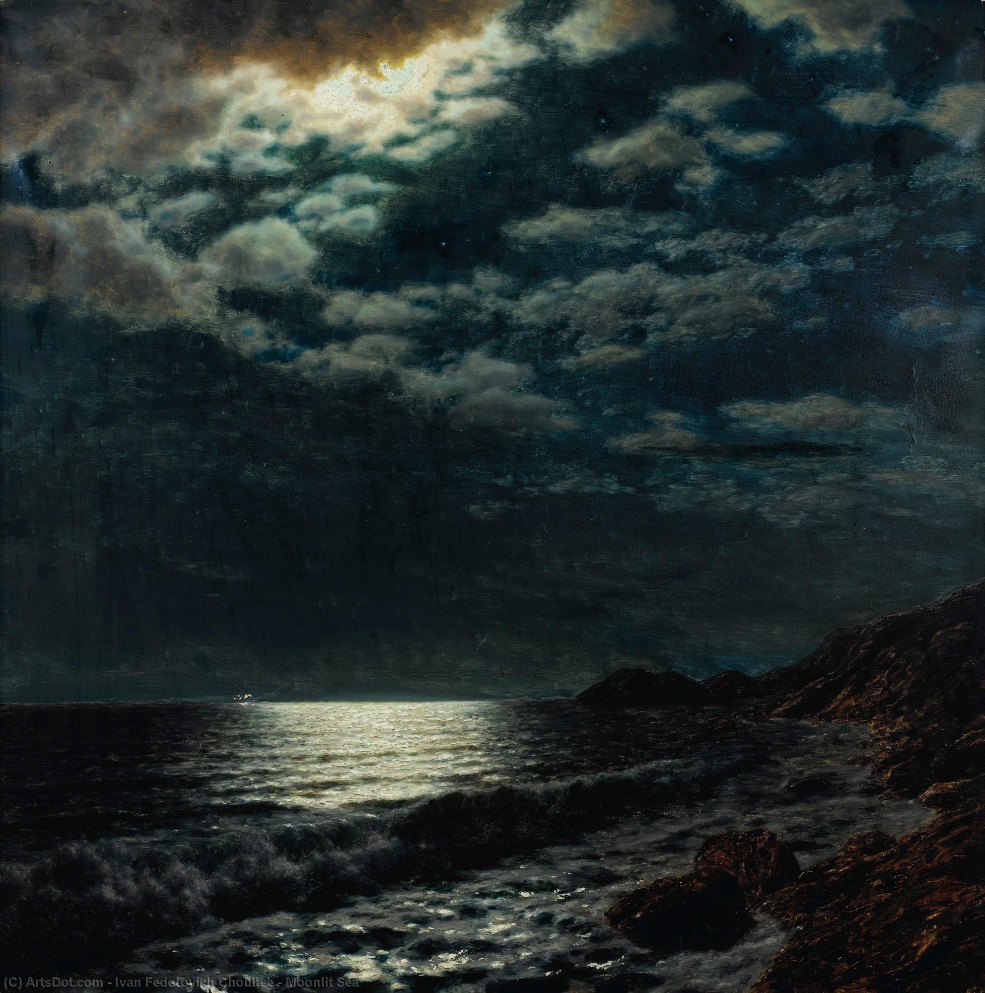 WikiOO.org - دایره المعارف هنرهای زیبا - نقاشی، آثار هنری Ivan Fedorovich Choultse - Moonlit Sea