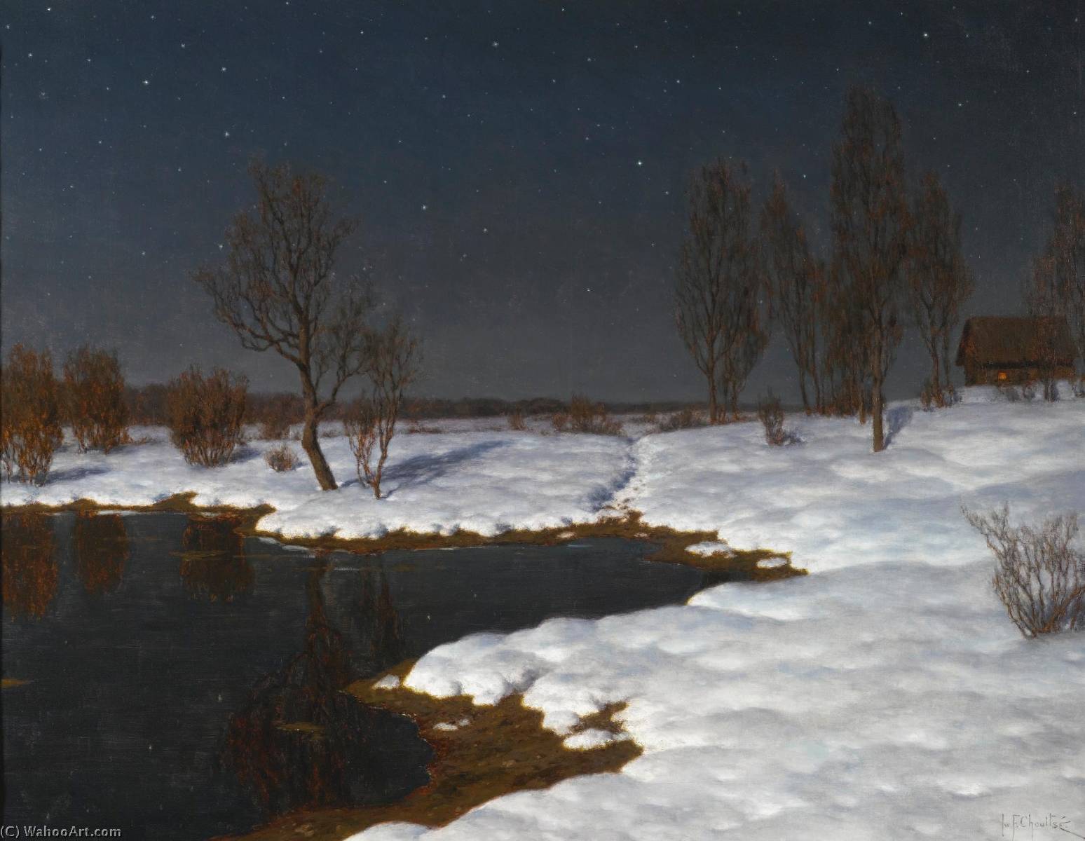 Wikioo.org - The Encyclopedia of Fine Arts - Painting, Artwork by Ivan Fedorovich Choultse - Winter Landscape
