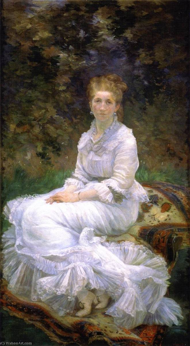 Wikioo.org – L'Encyclopédie des Beaux Arts - Peinture, Oeuvre de Marie Bracquemond - le dame blanc