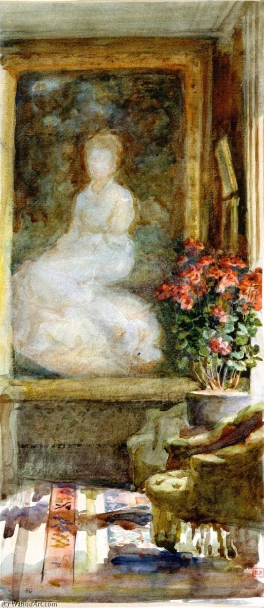 WikiOO.org - Енциклопедія образотворчого мистецтва - Живопис, Картини
 Marie Bracquemond - Interior of a Salon