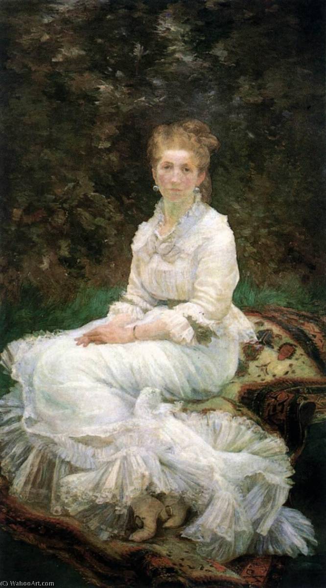 Wikioo.org - The Encyclopedia of Fine Arts - Painting, Artwork by Marie Bracquemond - The Lady in White