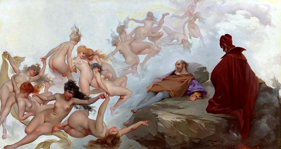WikiOO.org - Encyclopedia of Fine Arts - Maľba, Artwork Luis Ricardo Falero - Falero's Dream