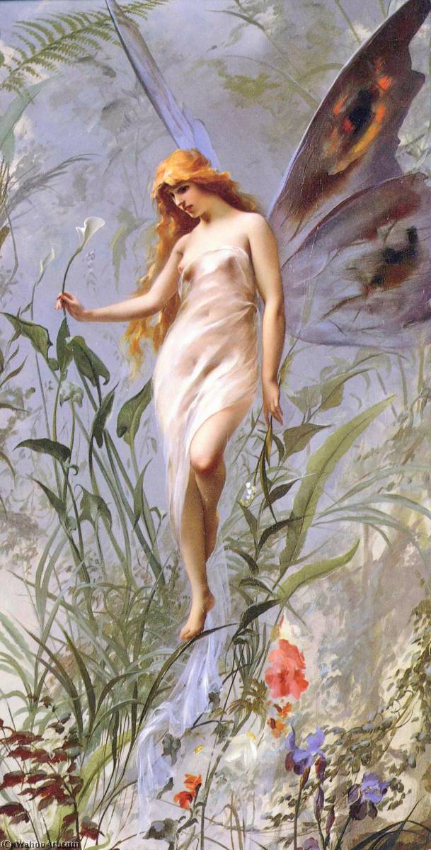 Wikioo.org - The Encyclopedia of Fine Arts - Painting, Artwork by Luis Falero - Lily Fairy