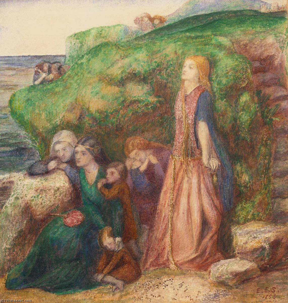 Wikioo.org - The Encyclopedia of Fine Arts - Painting, Artwork by Elizabeth Siddal - Sir Patrick Spens