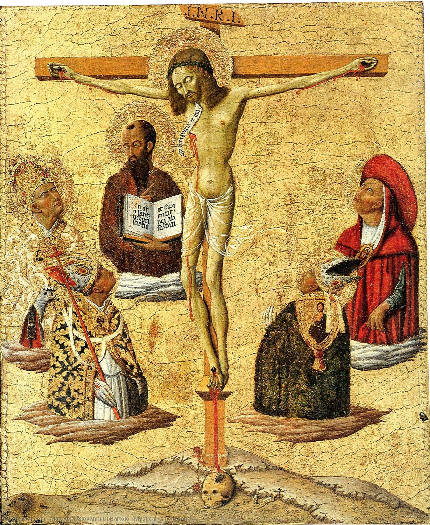 WikiOO.org - אנציקלופדיה לאמנויות יפות - ציור, יצירות אמנות Matteo Di Giovanni Di Bartolo - Mystical Crucifixion