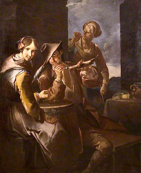 Wikioo.org - The Encyclopedia of Fine Arts - Painting, Artwork by Giacomo Francesco Cipper - Man Lighting a Pipe