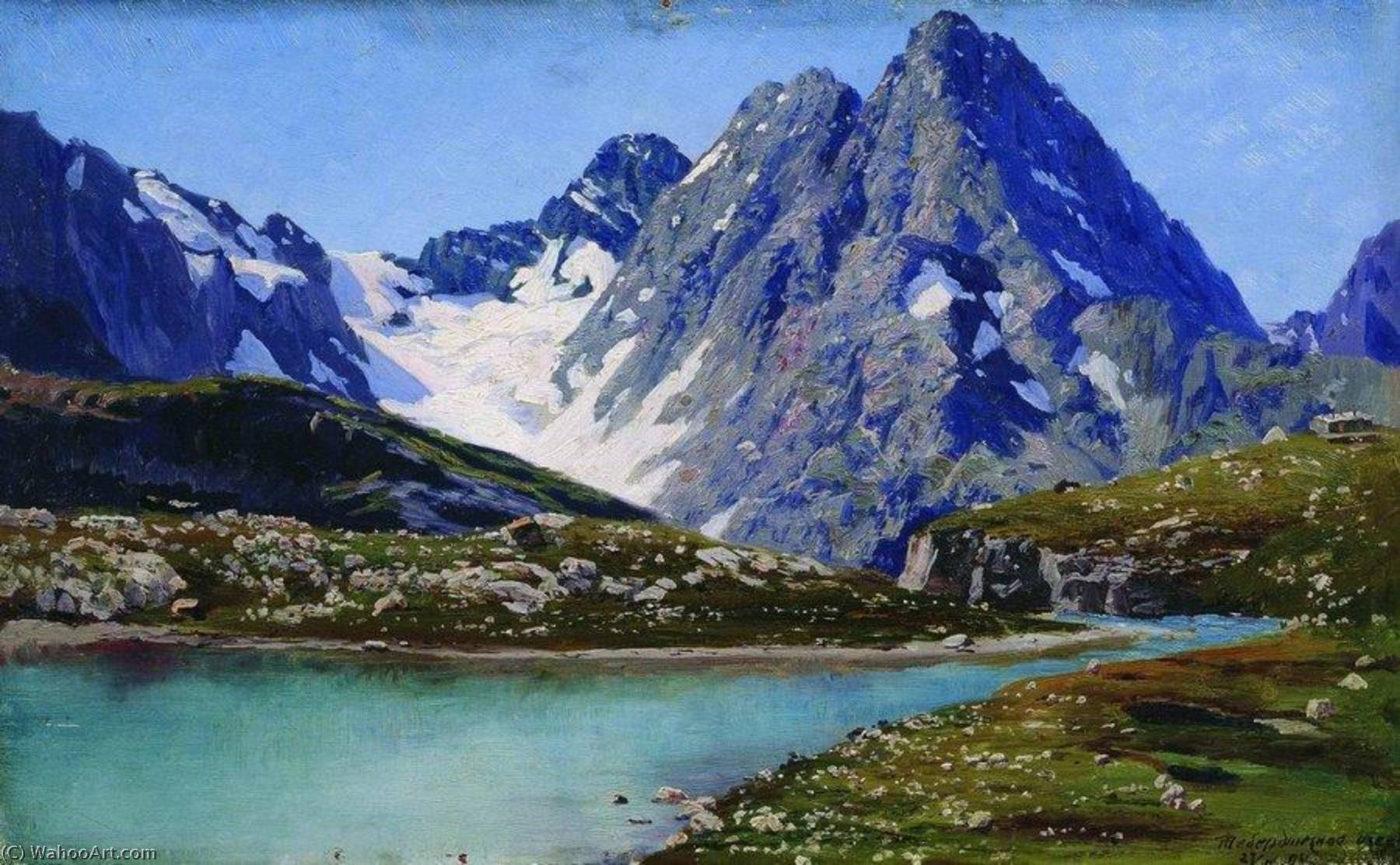 WikiOO.org - Енциклопедия за изящни изкуства - Живопис, Произведения на изкуството Nikolai Aleksandrovich Yaroshenko - Lake in the Caucasus
