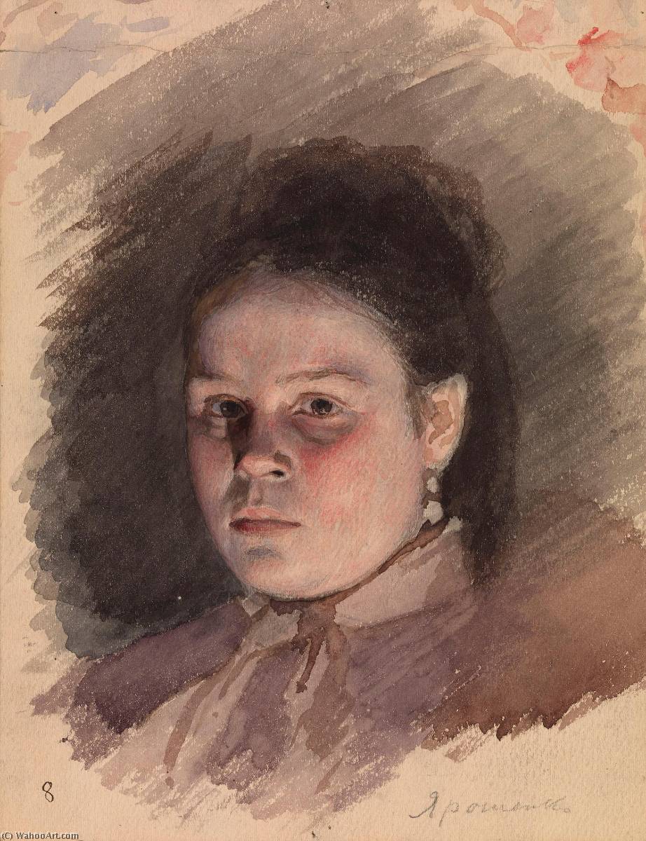 Wikioo.org - The Encyclopedia of Fine Arts - Painting, Artwork by Nikolai Aleksandrovich Yaroshenko - Female Portrait