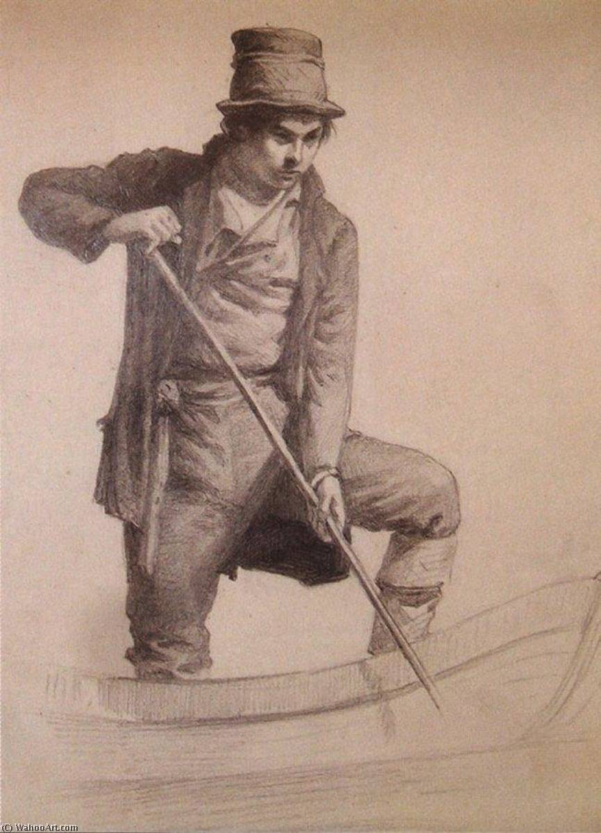 Wikioo.org - สารานุกรมวิจิตรศิลป์ - จิตรกรรม Nikolai Aleksandrovich Yaroshenko - In the Boat