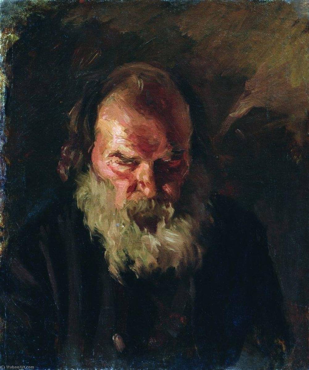 WikiOO.org - Енциклопедия за изящни изкуства - Живопис, Произведения на изкуството Nikolai Aleksandrovich Yaroshenko - Head of an Old Man
