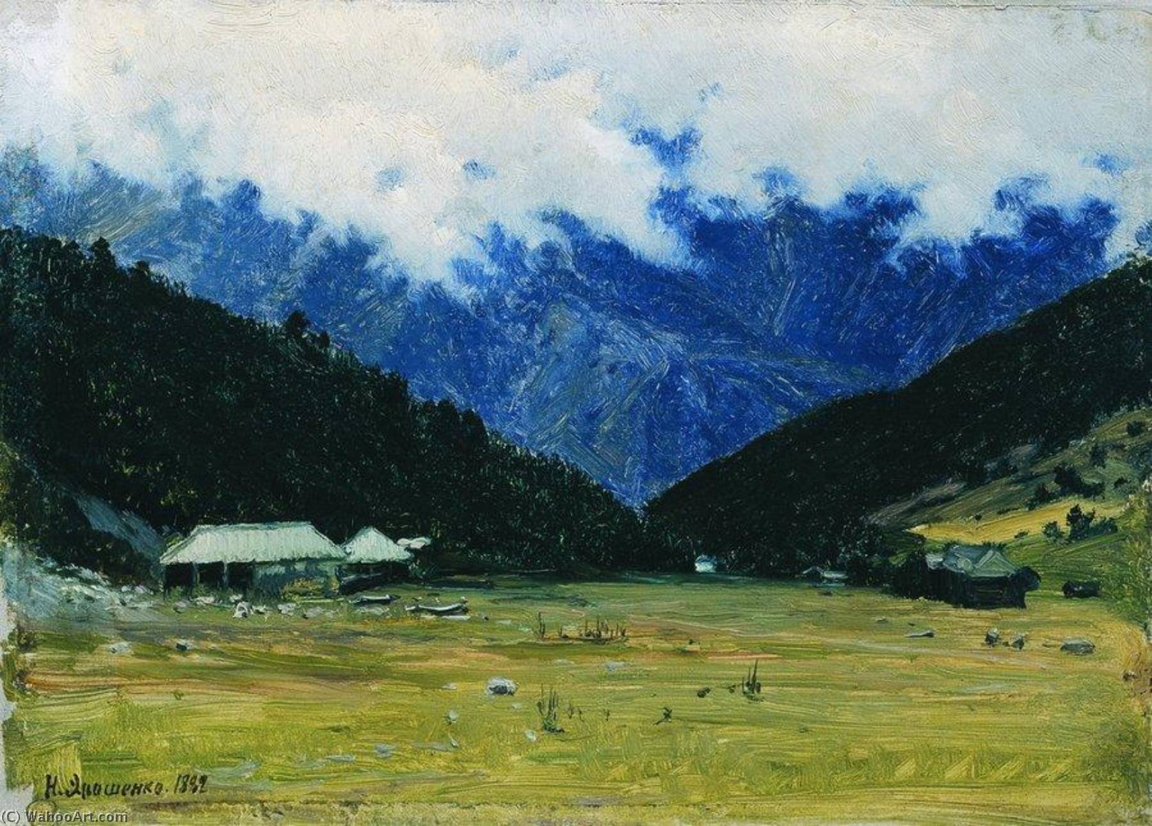 Wikioo.org – L'Enciclopedia delle Belle Arti - Pittura, Opere di Nikolai Aleksandrovich Yaroshenko - Paesaggio in Svanetia
