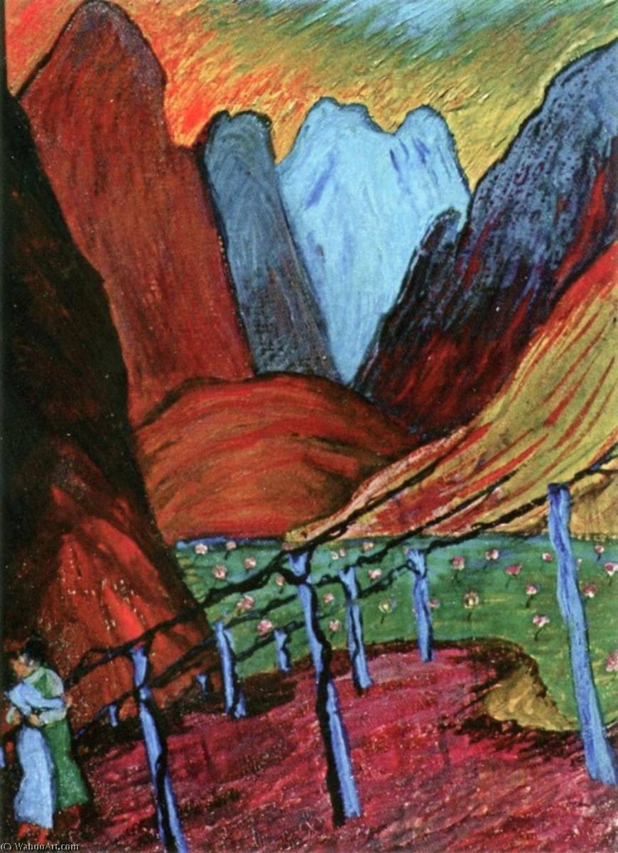 Wikioo.org – La Enciclopedia de las Bellas Artes - Pintura, Obras de arte de Marianne Von Werefkin - Los amantes viña