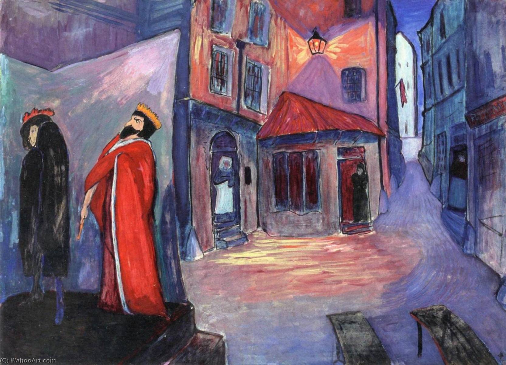 WikiOO.org - Encyclopedia of Fine Arts - Målning, konstverk Marianne Von Werefkin - In die Nacht hinein
