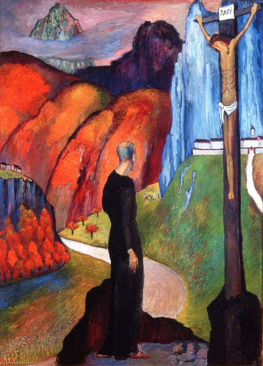 Wikioo.org - The Encyclopedia of Fine Arts - Painting, Artwork by Marianne Von Werefkin - The Monk