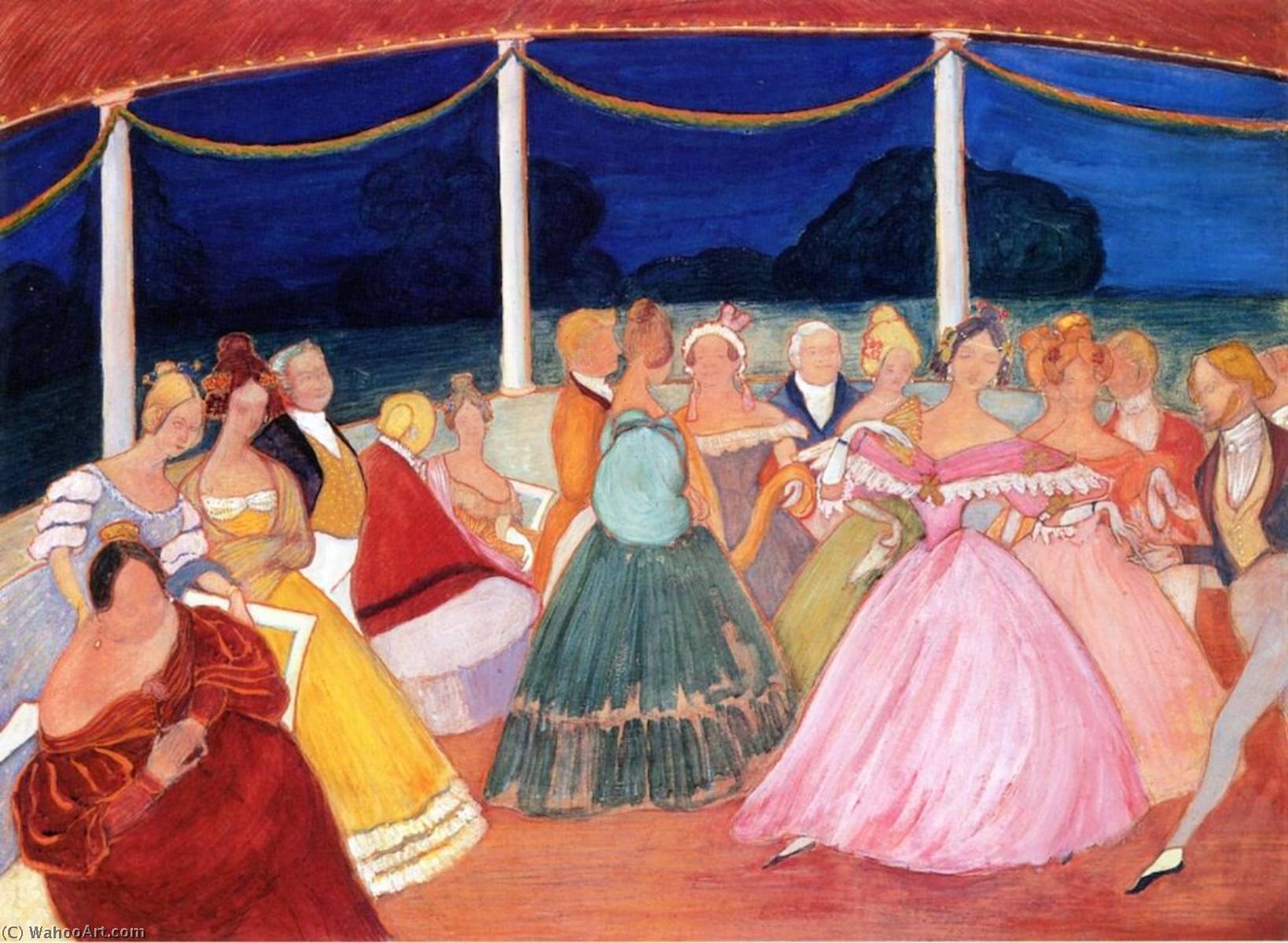 Wikioo.org – L'Enciclopedia delle Belle Arti - Pittura, Opere di Marianne Von Werefkin - giardino party