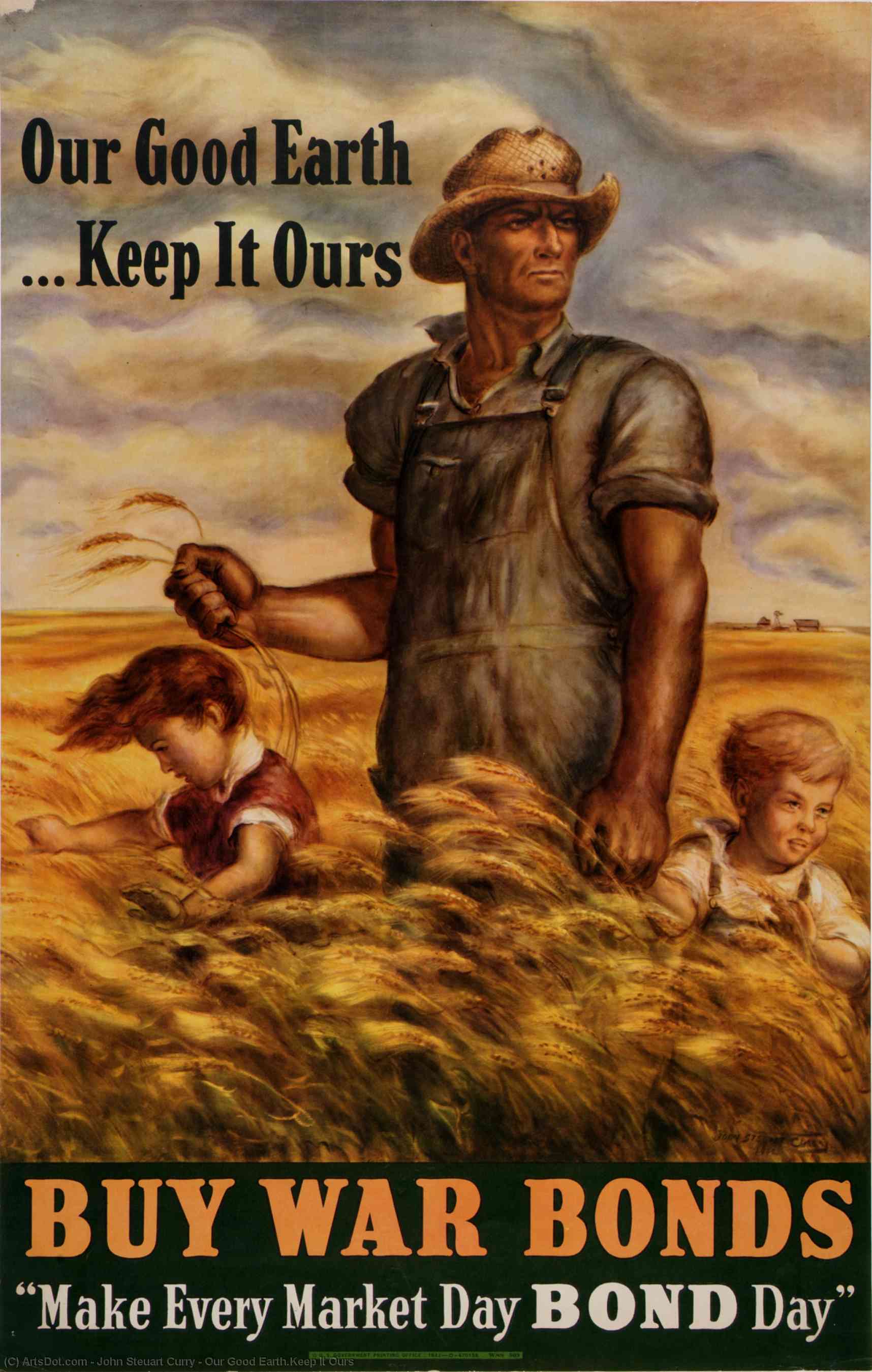 Wikioo.org - Encyklopedia Sztuk Pięknych - Malarstwo, Grafika John Steuart Curry - Our Good Earth.Keep It Ours