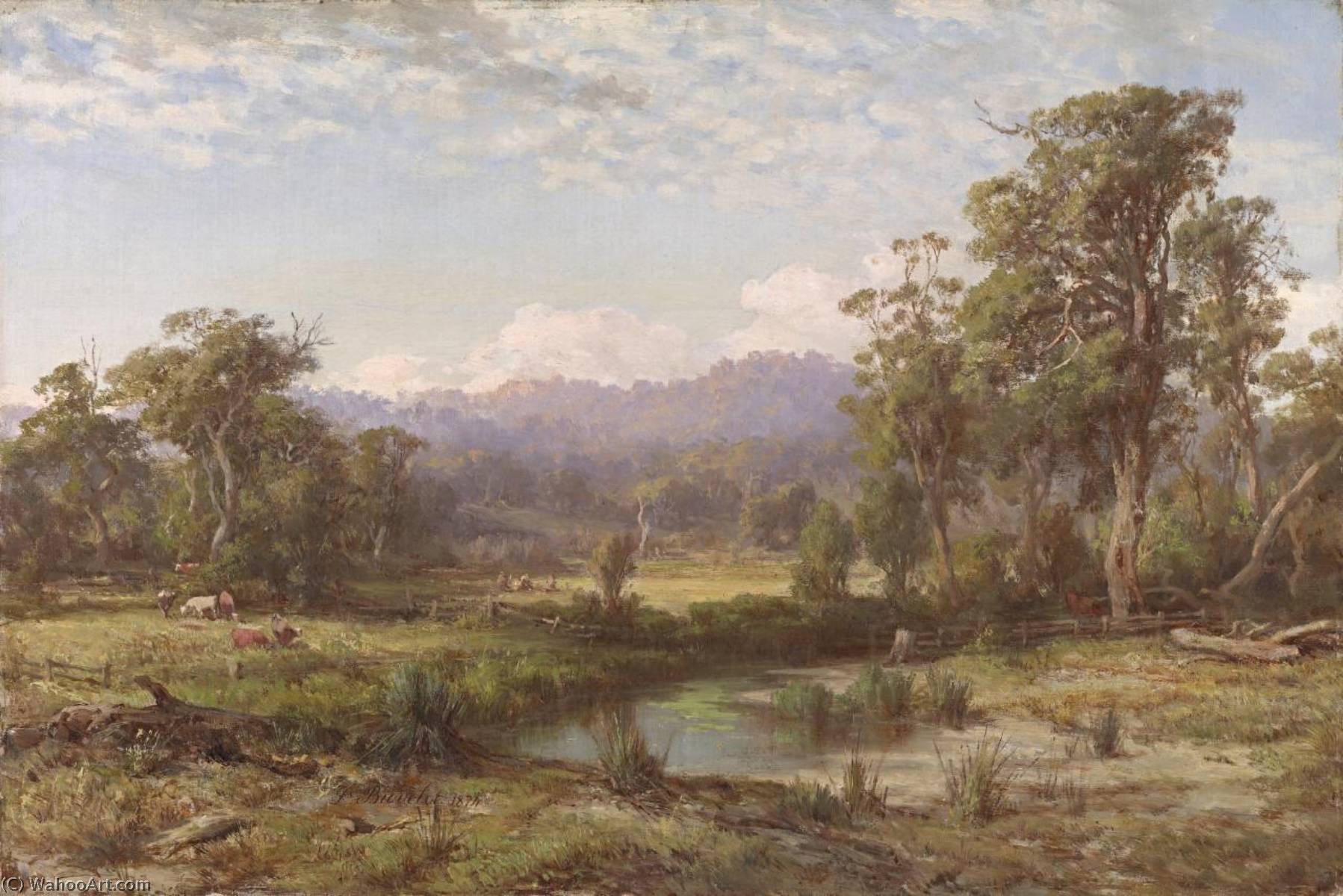 Wikioo.org - The Encyclopedia of Fine Arts - Painting, Artwork by Louis Buvelot - Macedon Ranges