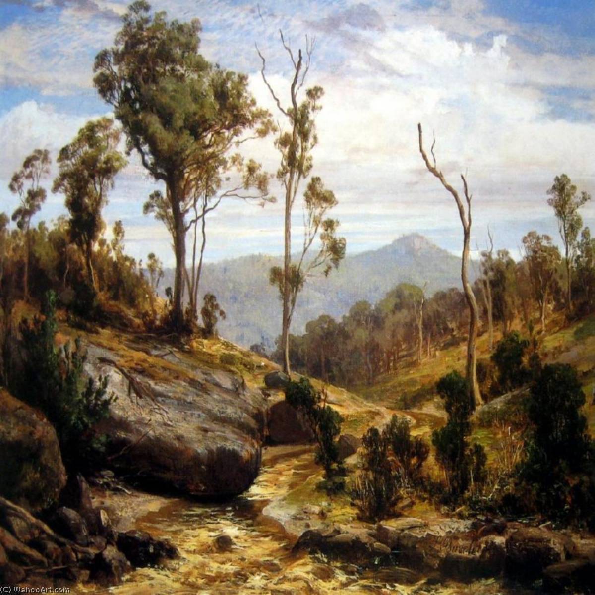 Wikioo.org - The Encyclopedia of Fine Arts - Painting, Artwork by Louis Buvelot - Near Beechworth