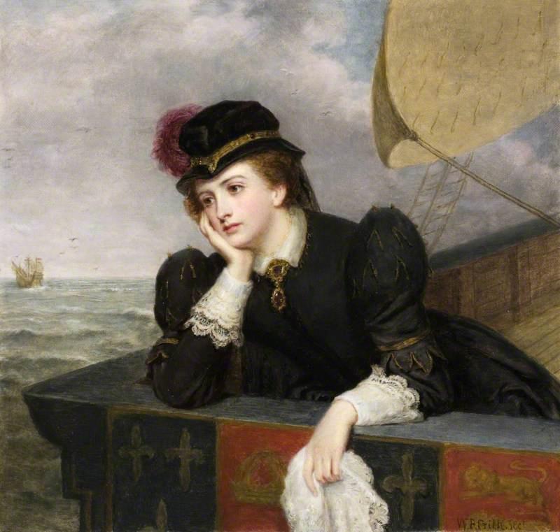 Wikioo.org - The Encyclopedia of Fine Arts - Painting, Artwork by William Powell Frith - Mary, Queen of Scots Bidding Farewell to France, 1561