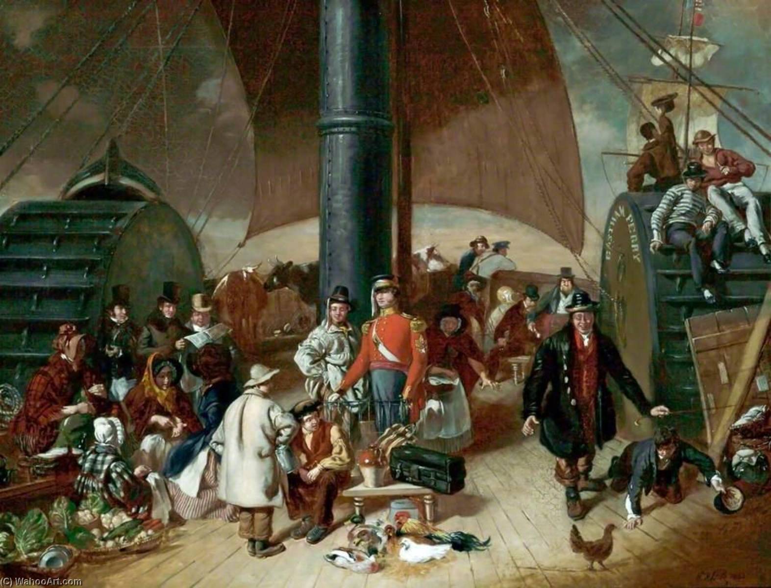 Wikioo.org - The Encyclopedia of Fine Arts - Painting, Artwork by William Powell Frith - Eastham Ferry Boat