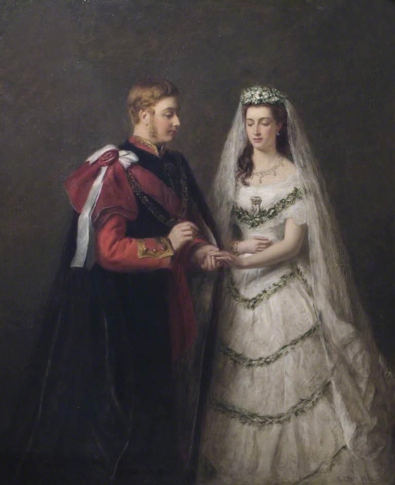 Wikioo.org - The Encyclopedia of Fine Arts - Painting, Artwork by William Powell Frith - The Marriage of the Prince and Princess of Wales (later King Edward VII and Queen Alexandra)