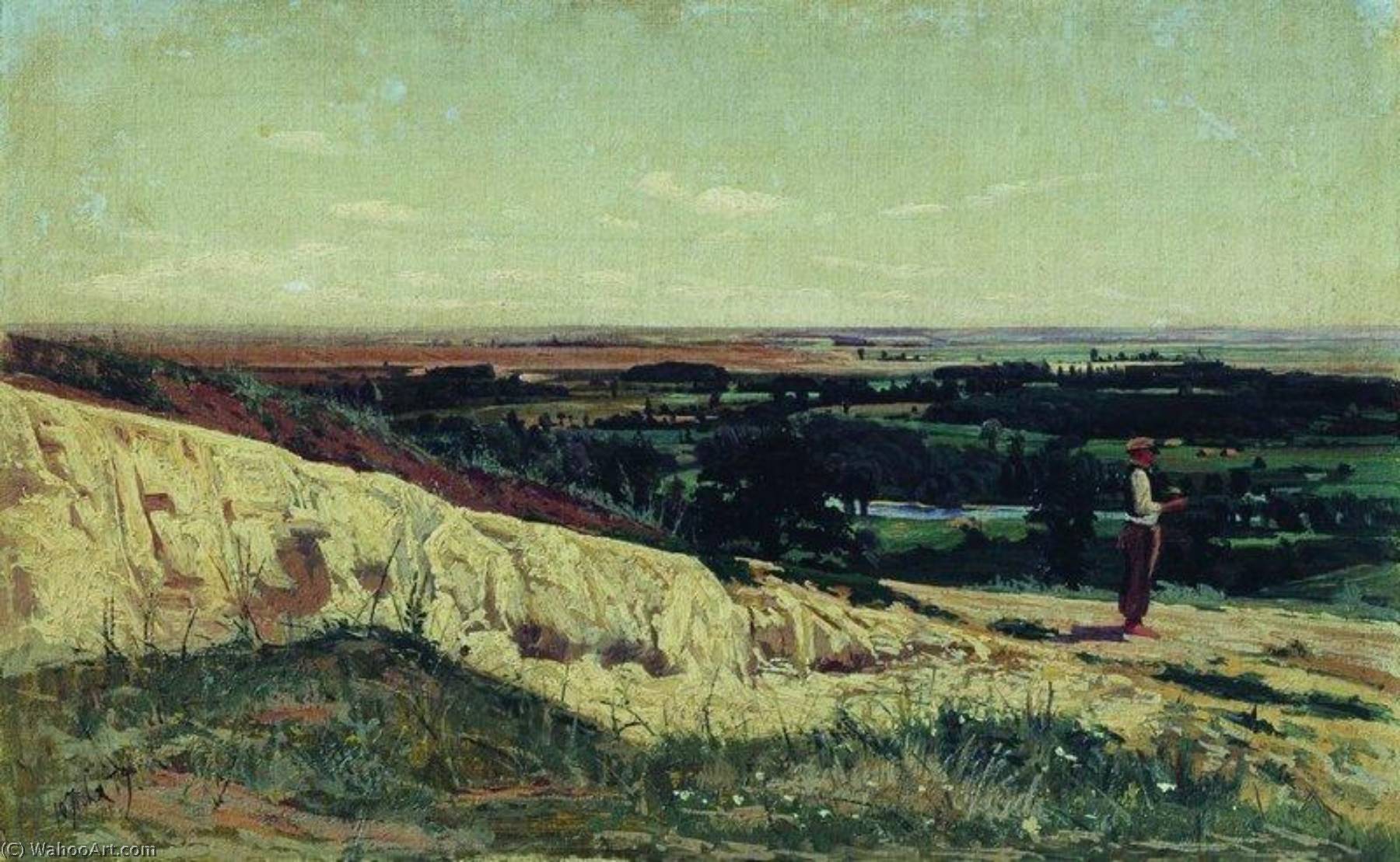 WikiOO.org - Encyclopedia of Fine Arts - Lukisan, Artwork Konstantin Yakovlevich Kryzhitsky - A Hill