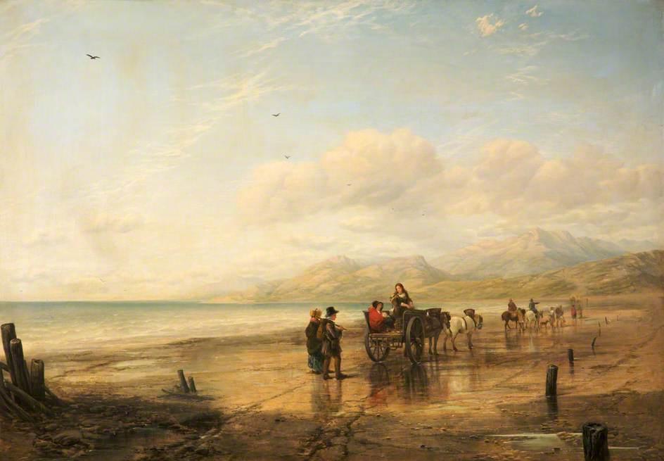 Wikioo.org - The Encyclopedia of Fine Arts - Painting, Artwork by William Powell Frith - Lancaster Sands, Lancashire