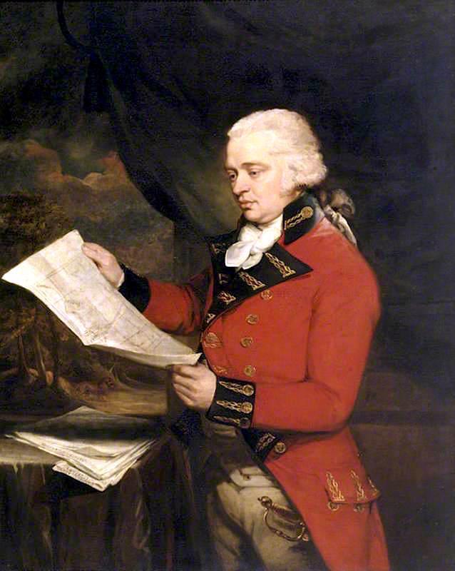 Wikioo.org - The Encyclopedia of Fine Arts - Painting, Artwork by William Beechey - James Legge Willis, Holding a Map of Bambouk