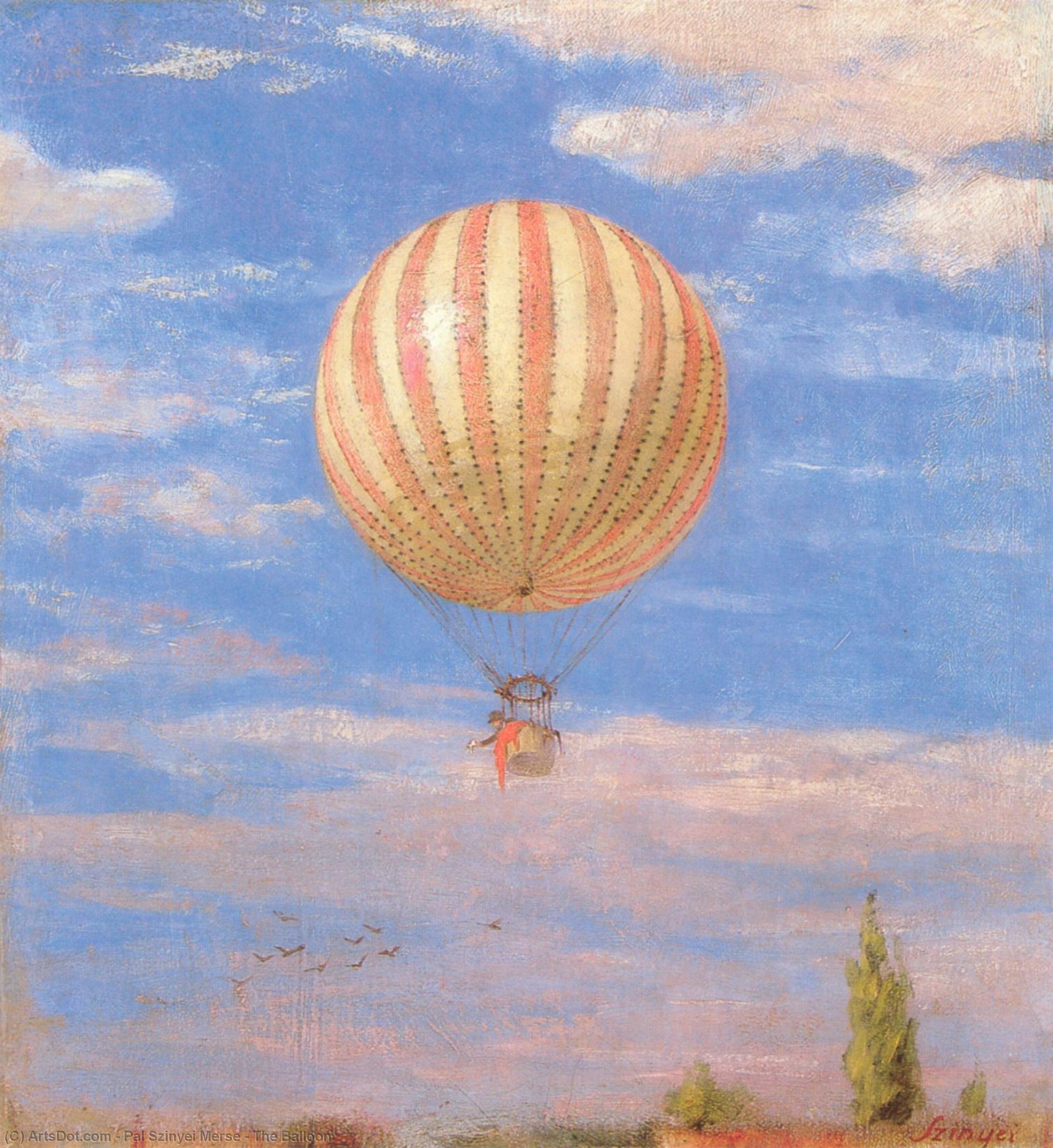 Wikioo.org - The Encyclopedia of Fine Arts - Painting, Artwork by Pal Szinyei Merse - The Balloon