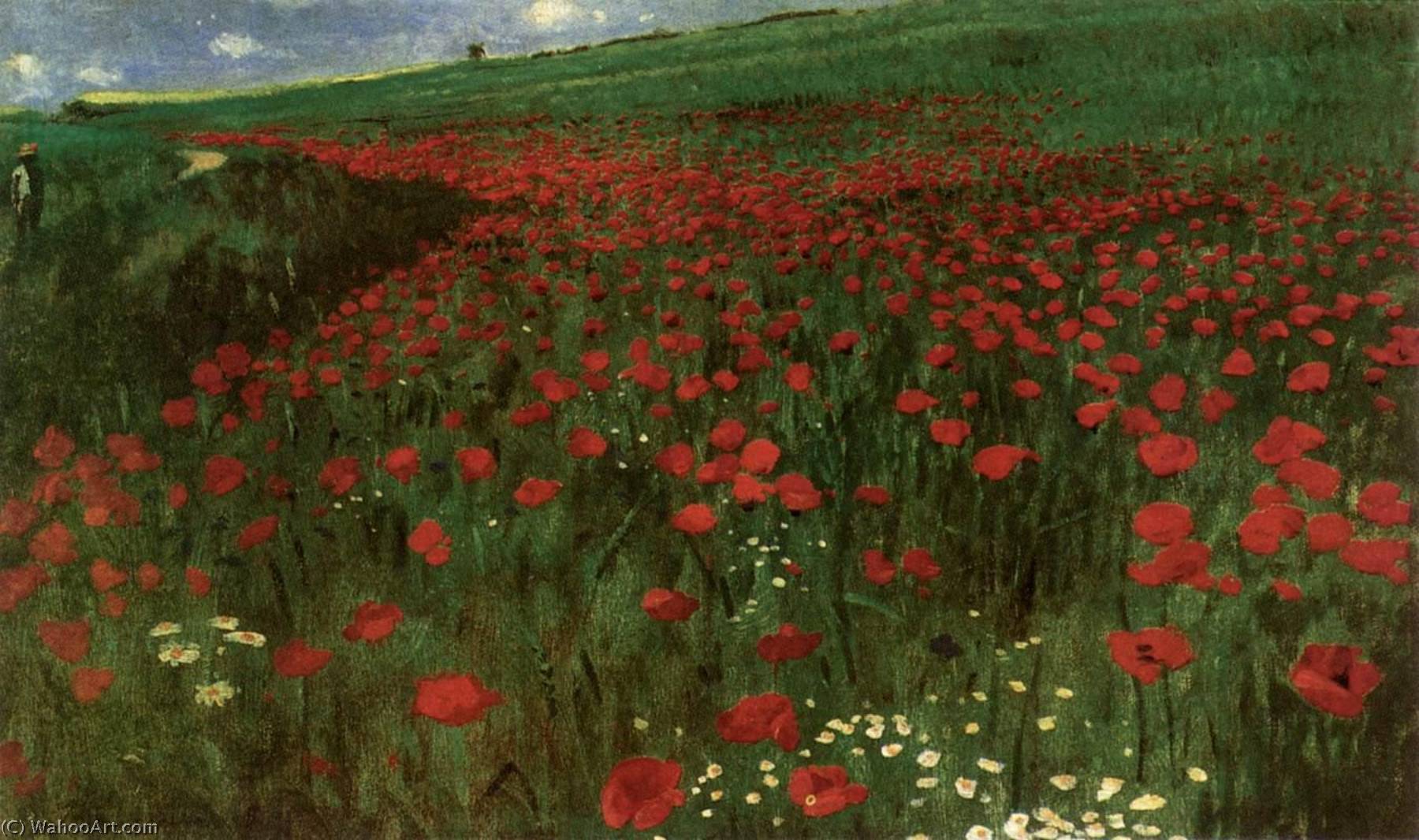 Wikioo.org - Encyklopedia Sztuk Pięknych - Malarstwo, Grafika Pal Szinyei Merse - A Field of Poppies