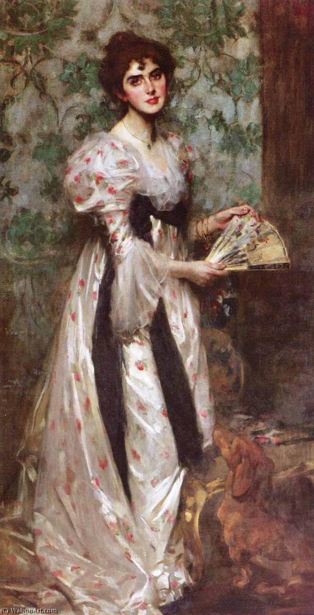 Wikioo.org - The Encyclopedia of Fine Arts - Painting, Artwork by James Jebusa Shannon - Mrs. Harold Burke