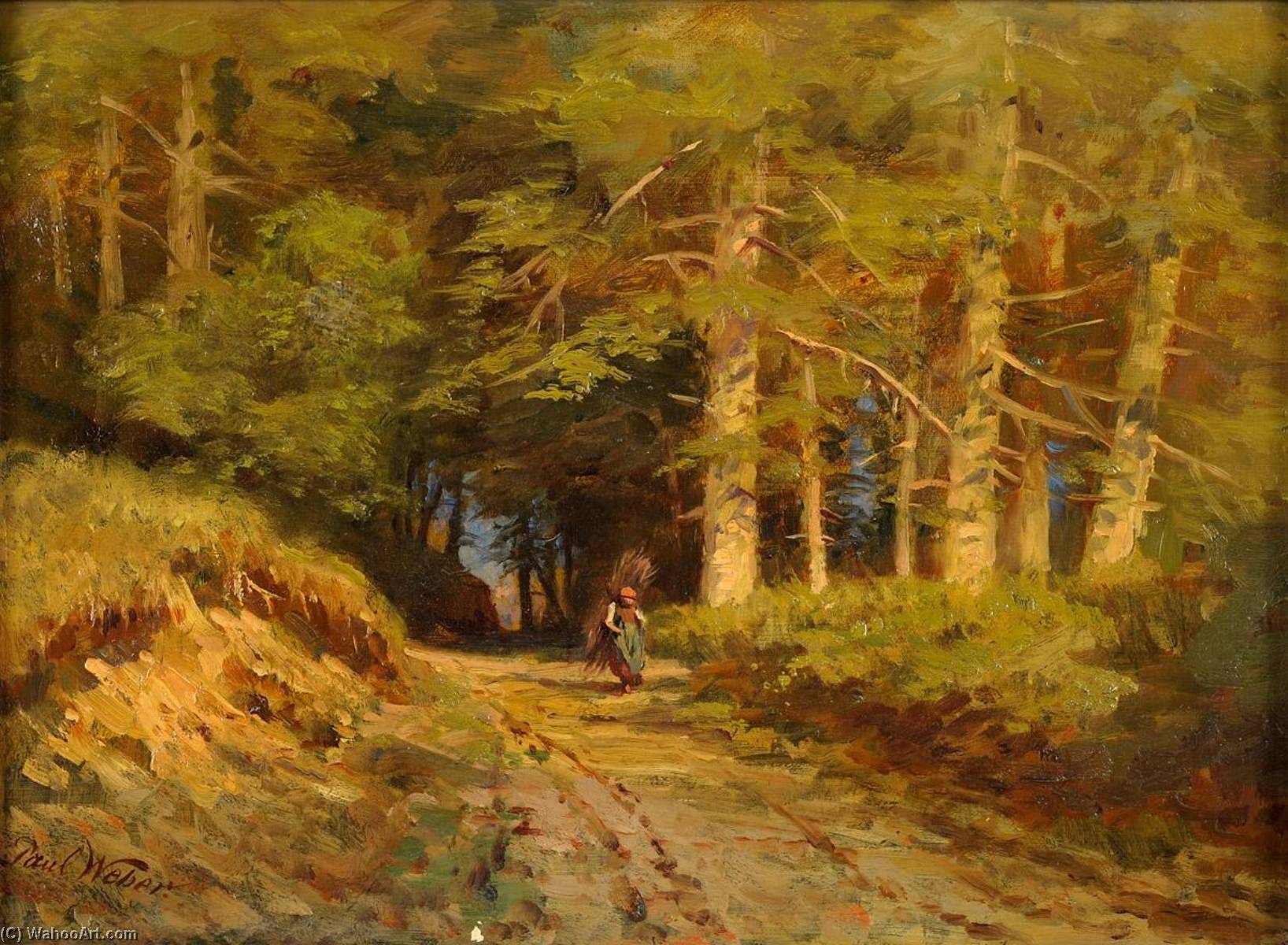 WikiOO.org - دایره المعارف هنرهای زیبا - نقاشی، آثار هنری Paul Weber - Forest Landscape