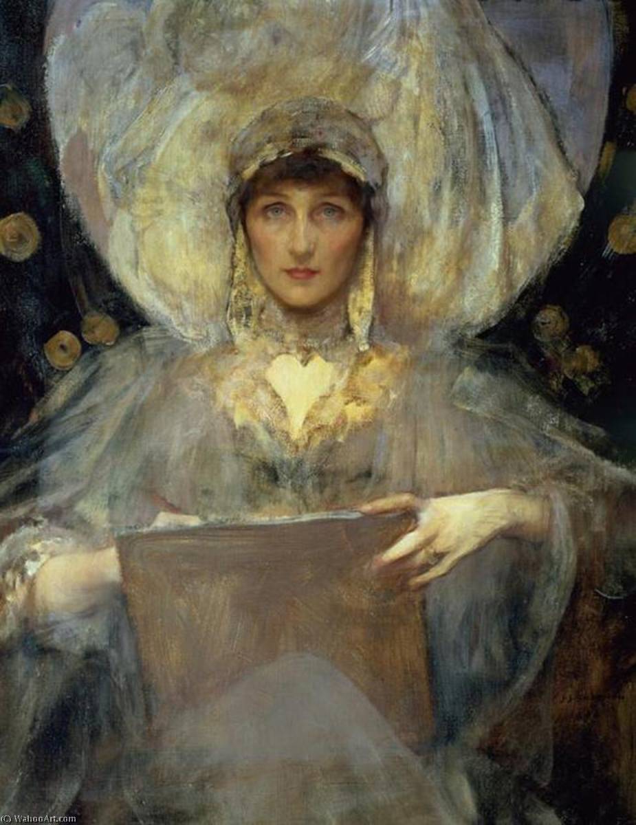 WikiOO.org - Енциклопедія образотворчого мистецтва - Живопис, Картини
 James Jebusa Shannon - Lady Violet, The Duchess of Rutland