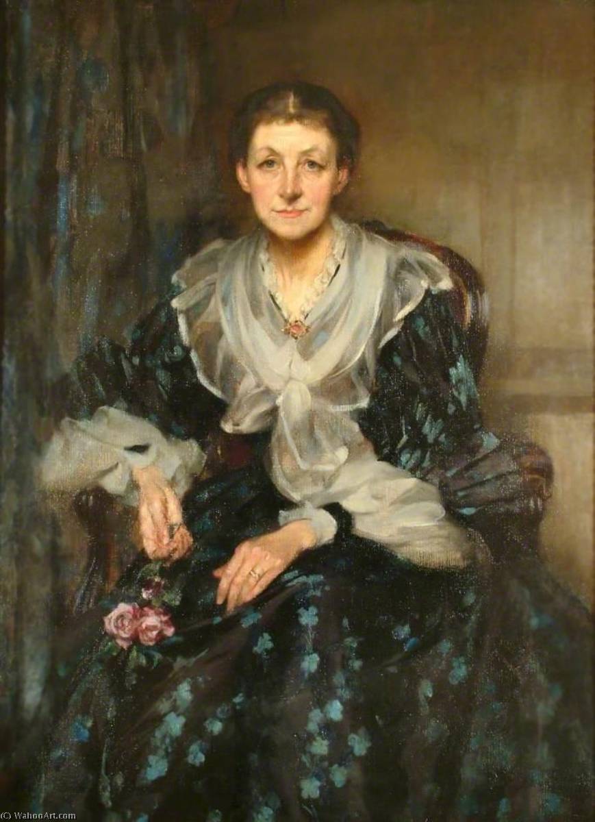 Wikioo.org - The Encyclopedia of Fine Arts - Painting, Artwork by James Jebusa Shannon - Miss Matilda Ellen Bishop