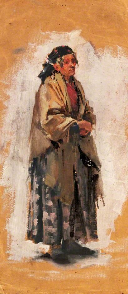 WikiOO.org - Εγκυκλοπαίδεια Καλών Τεχνών - Ζωγραφική, έργα τέχνης Samuel Luke Fildes - An Elderly Woman