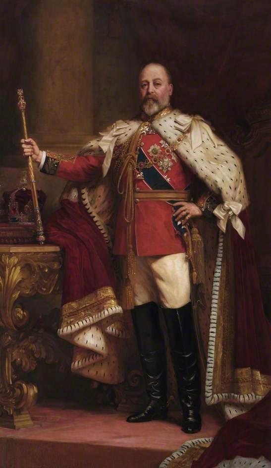 WikiOO.org - Encyclopedia of Fine Arts - Maleri, Artwork Samuel Luke Fildes - HM King Edward VII, Protector of the Craft